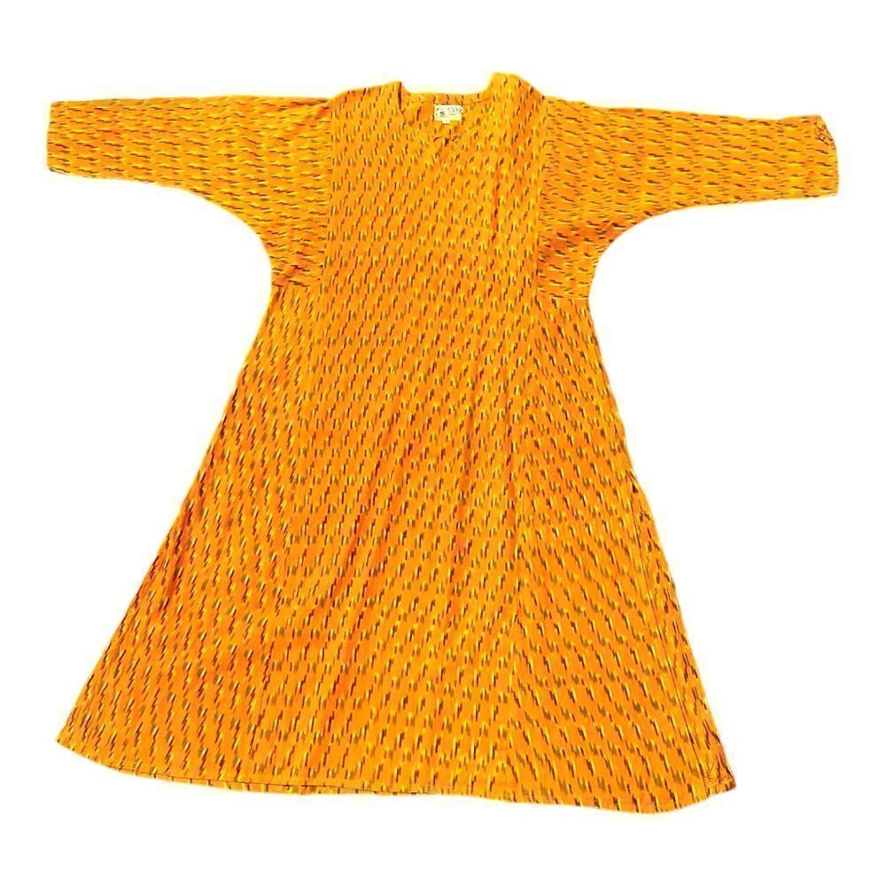 Fabindia Women’s Ikat Print Knee Length Tunic Shirt in the Size Small